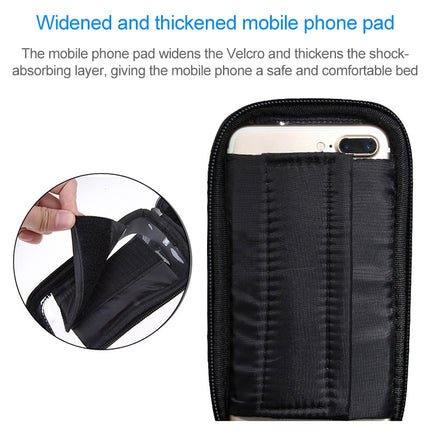 BaseCamp BC-305 Bicycle Phone Bags Mountain Road Bike Front Head Top Frame Handlebar Bag with Transparent Window & Sun Visor for 5.8 Inch 15x8cm and Below Smartphones