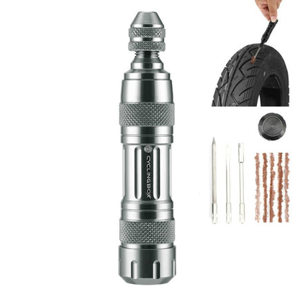 CYCLINGBOX Mountain Bike Vacuum Aluminum Alloy Tire Repair Tool Bicycle Repair Integrated Storage Design Tool