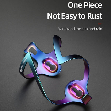 CYCLINGBOX Bicycle Aluminum Alloy Bottle Cage One-Piece Vacuum Plating Bottle Cage Bilateral Positive Opening Bottle Cage