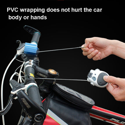 Portable Bicycle Motorcycle Anti-Theft Lock Telescopic Wire Lock Cartoon Cow Password Lock