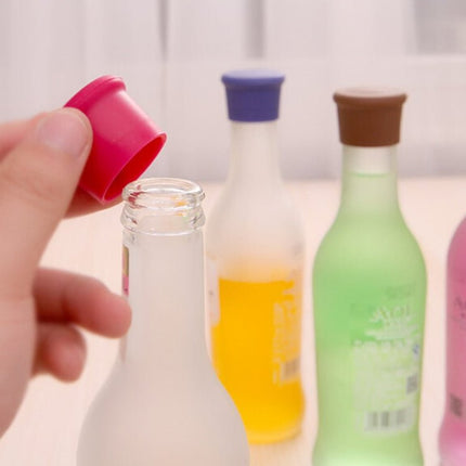 10 PCS Candy Color Silicone Wine Beer Condiments Bottle Stopper Random Color Delivery - DealBuddy