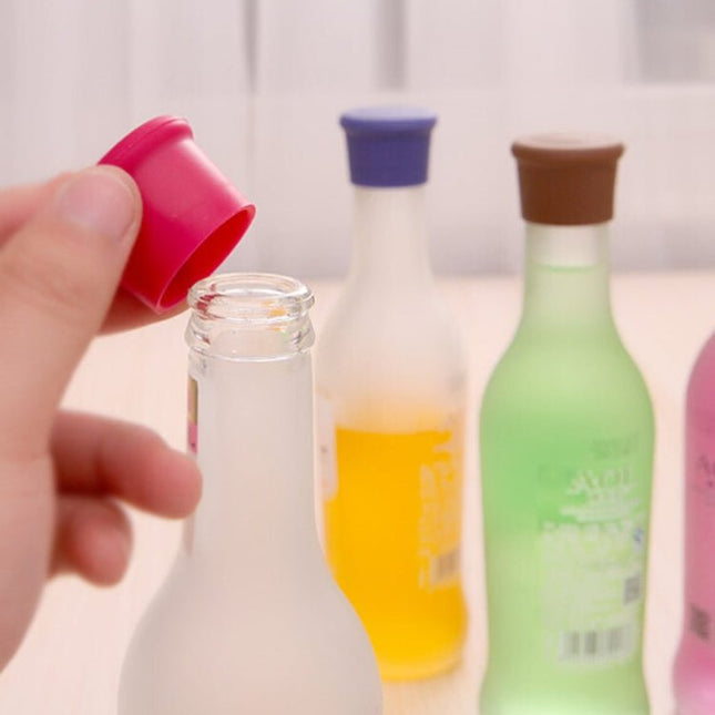 10 PCS Candy Color Silicone Wine Beer Condiments Bottle Stopper Random Color Delivery - DealBuddy