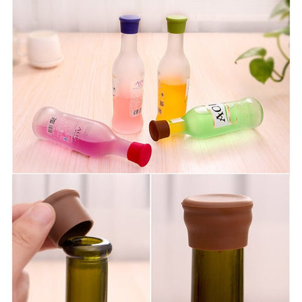 10 PCS Candy Color Silicone Wine Beer Condiments Bottle Stopper Random Color Delivery - DealBuddy