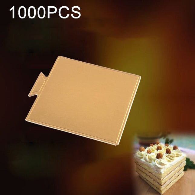 100 / Pack Small Square Cake Cardboard Pad Thick Rigid Golden Cake Mousse Cake Mat - DealBuddy