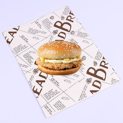 100 Sheets / Pack Cake Greaseproof Paper Baking Packaging Plate Paper Hamburger Paper, Colour: Classical Newspaper - DealBuddy