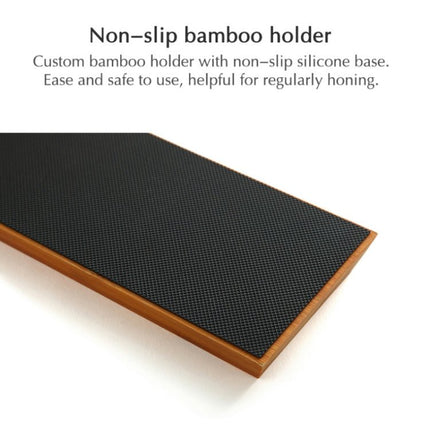 1000/6000 Red White Whetstone Double - sided Bamboo Base Set - DealBuddy