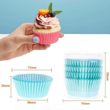 100pcs /Box Baking Utensils Cake Paper Cups Muffins Paper Cupcake Wrappers Oil - proof Chocolate Cake Tray - DealBuddy