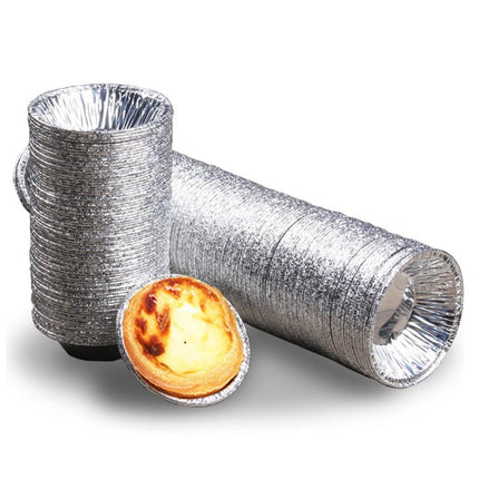 100pcs / Pack Aluminum Foil Egg Tart Cup Cake Holder, Size: 7.5 x 4 x 2cm - DealBuddy