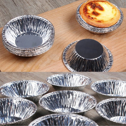 100pcs / Pack Aluminum Foil Egg Tart Cup Cake Holder, Size: 7.5 x 4 x 2cm - DealBuddy