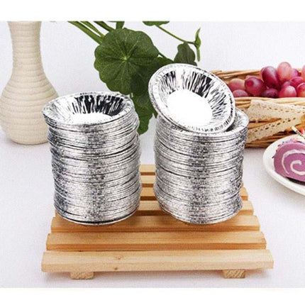 100pcs / Pack Aluminum Foil Egg Tart Cup Cake Holder, Size: 7.5 x 4 x 2cm - DealBuddy