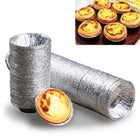 100pcs / Pack Aluminum Foil Egg Tart Cup Cake Holder, Size: 7.5 x 4 x 2cm - DealBuddy