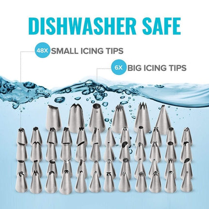106 in 1 Cake Turntable Set Stainless Steel Decorating Mouth Cake Decorating Baking Tool - DealBuddy