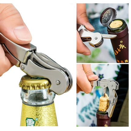 10pcs Multi - function Sea Horse Pattern Stainless Wine Bottle Opener, Can Opener Bottle Opener, Random Color Delivery - DealBuddy