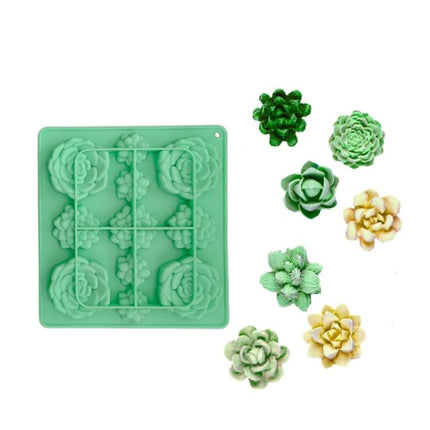 11 - Cavity Succulent - Shaped Silicone Chocolate Cookie Mold Fondant Cake Baking Mold - DealBuddy