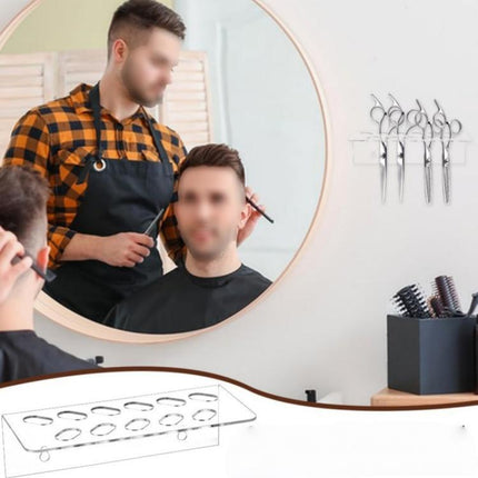 11 - Hole Acrylic Wall - Mounted Scissor Barber Tool Storage Display Stand, 1pc, 2pcs - DealBuddy