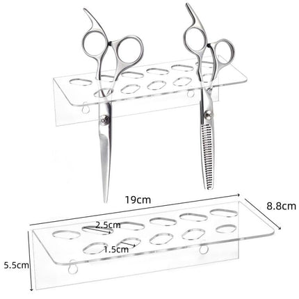 11 - Hole Acrylic Wall - Mounted Scissor Barber Tool Storage Display Stand, 1pc, 2pcs - DealBuddy