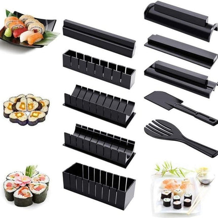11 in 1 Sushi Mold With Sushi Knife Rice Ball Mold DIY Home Creative Sushi Roll Set - DealBuddy