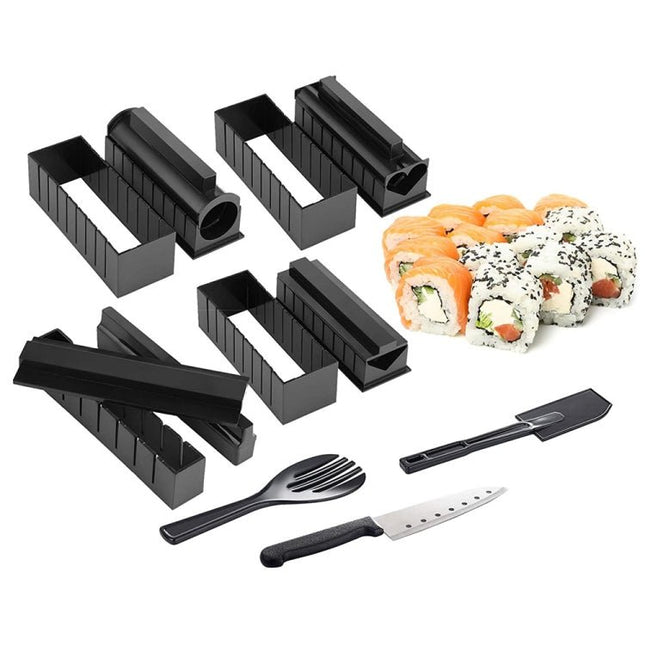 11 in 1 Sushi Mold With Sushi Knife Rice Ball Mold DIY Home Creative Sushi Roll Set - DealBuddy