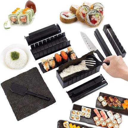 11 in 1 Sushi Mold With Sushi Knife Rice Ball Mold DIY Home Creative Sushi Roll Set - DealBuddy