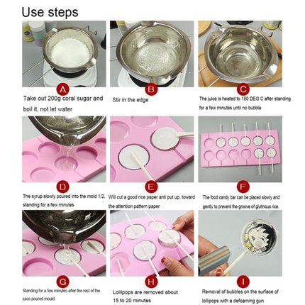 12 - Capacity DIY Silicone Chocolate Molds(Lollipop Shape) - DealBuddy