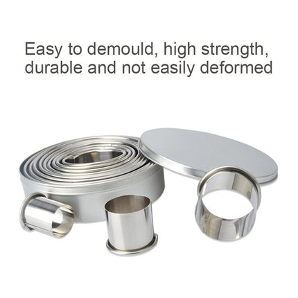 12 PCS / Set Stainless Steel Round Shape Cutting Mould Mousse Cake Doughnut Baking Tools - DealBuddy