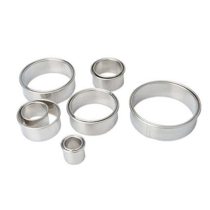 12 PCS / Set Stainless Steel Round Shape Cutting Mould Mousse Cake Doughnut Baking Tools - DealBuddy