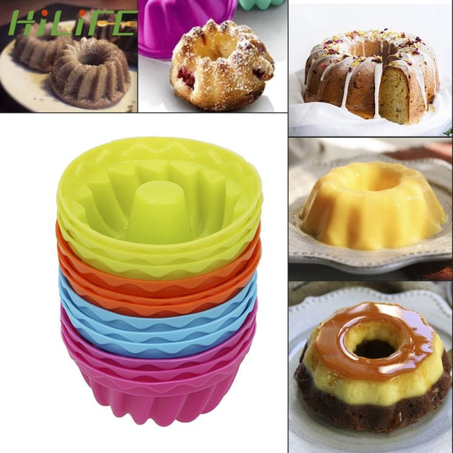 12 pcs Thread Shape Baking Jelly Mould Silicone Pudding Cupcake Muffin Donut Mold - DealBuddy