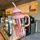 1200ml Large Capacity Lucky Belly Cup Handheld Portable Straw Cup with Tea Drain - DealBuddy