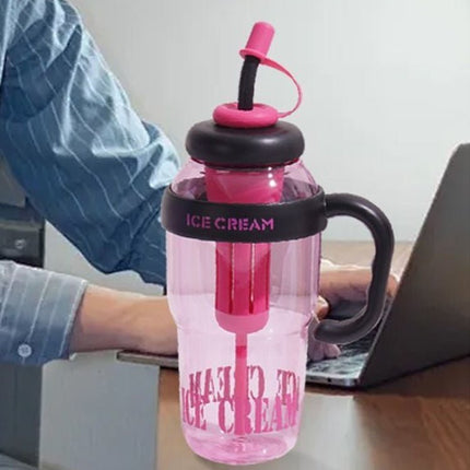 1200ml Large Capacity Lucky Belly Cup Handheld Portable Straw Cup with Tea Drain - DealBuddy