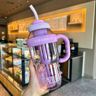 1200ml Large Capacity Lucky Belly Cup Handheld Portable Straw Cup with Tea Drain - DealBuddy