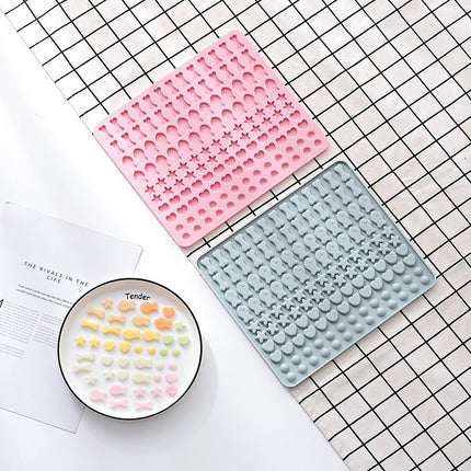 130 Grids Silicone Mat Baking Mold Mini Pet Snacks Dog Food Baking Pan Mold Biscuit Cake Mold - DealBuddy