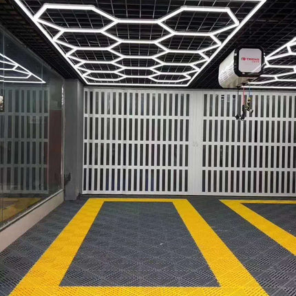 14 Piece Modular LED Hexagon Lights with Border – For Garage, Detailing, Workshop & Studio - DealBuddy