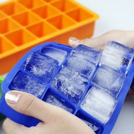 15 Grids DIY Big Ice Cube Mold Square Shape Silicone Ice Tray Fruit Ice Cream Maker - DealBuddy