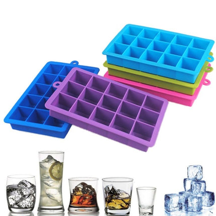 15 Grids DIY Big Ice Cube Mold Square Shape Silicone Ice Tray Fruit Ice Cream Maker - DealBuddy