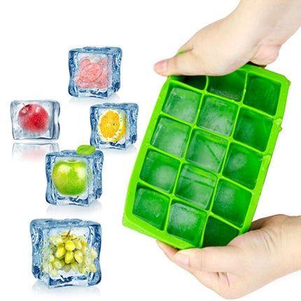 15 Grids DIY Big Ice Cube Mold Square Shape Silicone Ice Tray Fruit Ice Cream Maker - DealBuddy