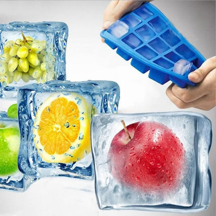 15 Grids DIY Big Ice Cube Mold Square Shape Silicone Ice Tray Fruit Ice Cream Maker - DealBuddy
