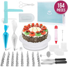 164 in 1 Cake Turntable Set Stainless Steel Decorating Mouth Baking Tools - DealBuddy