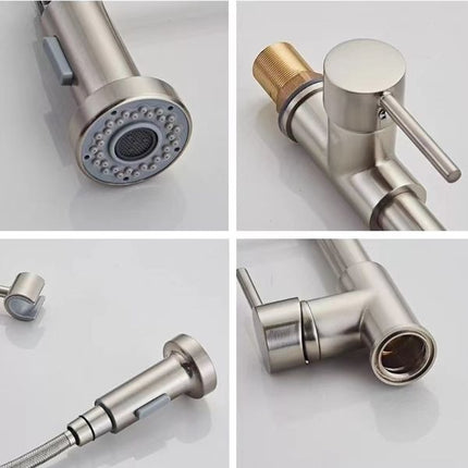 Premium Kitchen Faucet – 360° Swivel, Single Lever, Pull-Out Spray