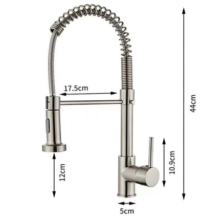 Premium Kitchen Faucet – 360° Swivel, Single Lever, Pull-Out Spray