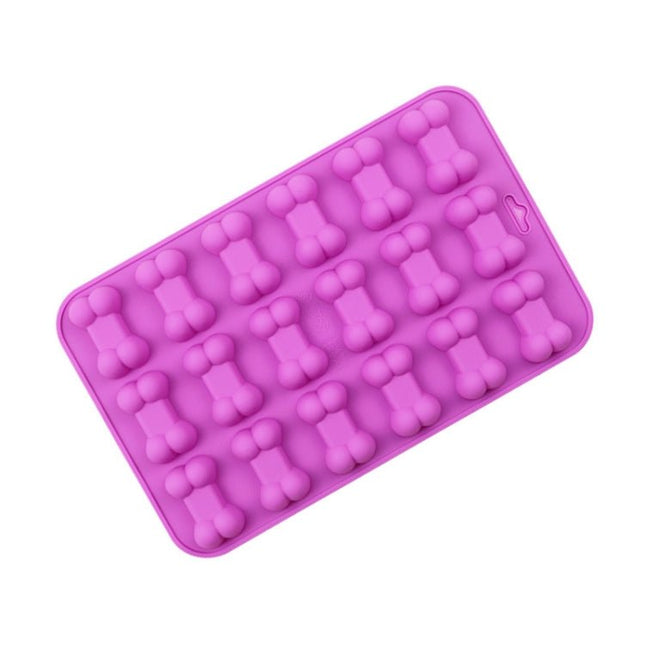 18 Grids Dog Bone Silicone Baking Cake Molds DIY Fire Paint Wax Mould - DealBuddy