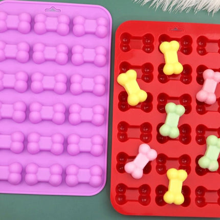 18 Grids Dog Bone Silicone Baking Cake Molds DIY Fire Paint Wax Mould - DealBuddy