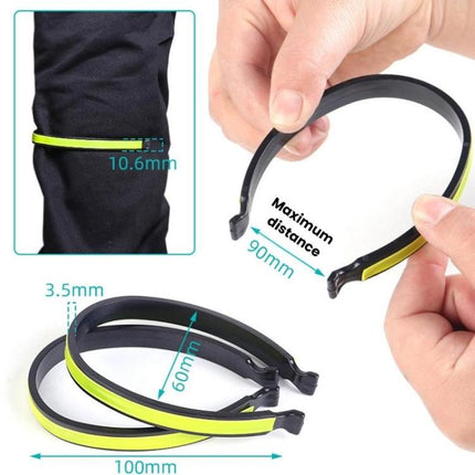 1pair Reflective Pants Cinch Strap For Cycling Sports Pants Garter Leg Band - DealBuddy
