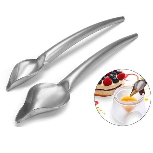 2 in 1 DIY Stainless Steel Chocolate Spoon Decorating Filter Spoon Set - DealBuddy