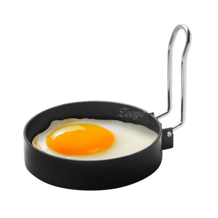 2 - Pack Egg Ring Iron Spray Non - Stick Round Omelette Model Omelette Mold with Brush - DealBuddy