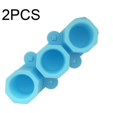 2 PCS 3 Grid Silicone Diamond Ice Tray Succulent Flower Pot Mold DIY Plaster Mold - DealBuddy