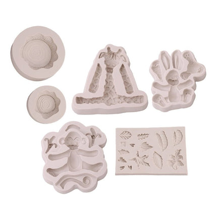 2 PCS 3D Animal Shape Silicone Form Fondant Cake Biscuit Molds - DealBuddy