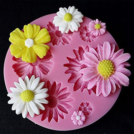 2 PCS 3D Flower Silicone Molds Fondant Craft Cake Candy Chocolate Ice Pastry Baking Tool - DealBuddy