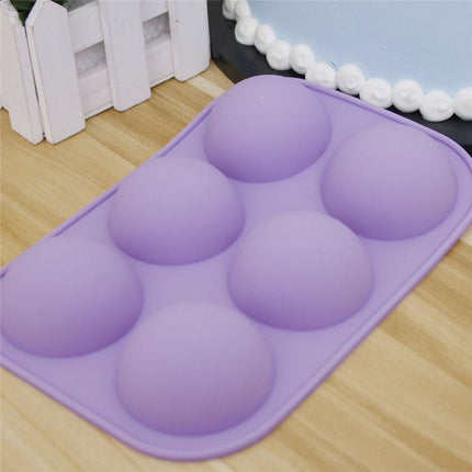 2 PCS 6 Even Small Semi - Circular Silicone Cake Mold Jelly Scented Candle Plaster Mold - DealBuddy