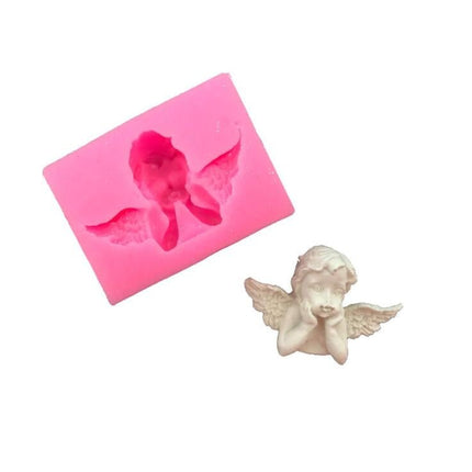 2 PCS Angel Shape Fondant Cake Silicone Mold Aroma Soft Clay Clay Gypsum Plastic Decoration - DealBuddy