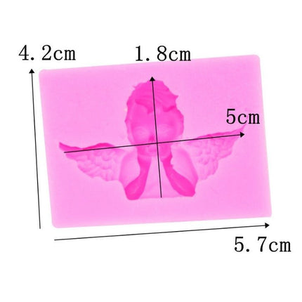 2 PCS Angel Shape Fondant Cake Silicone Mold Aroma Soft Clay Clay Gypsum Plastic Decoration - DealBuddy